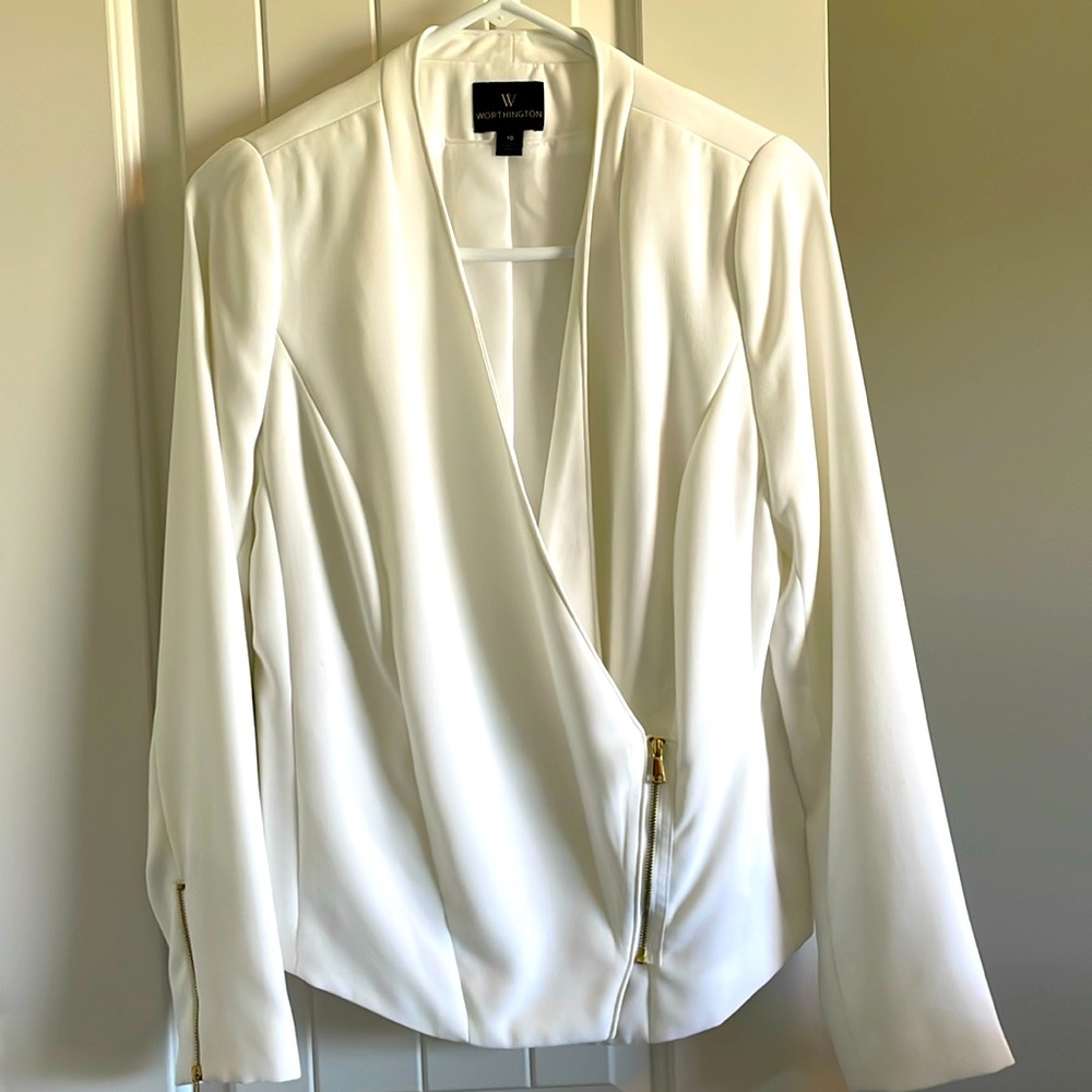 Worthington white blazer